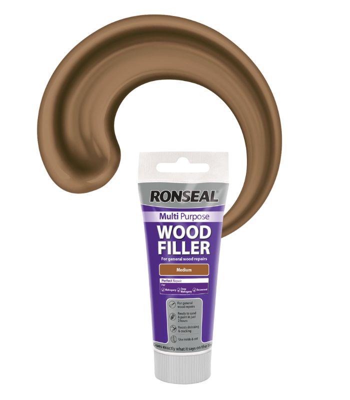 Ronseal Multi Purpose Wood Filler - Medium - 100g - Tube