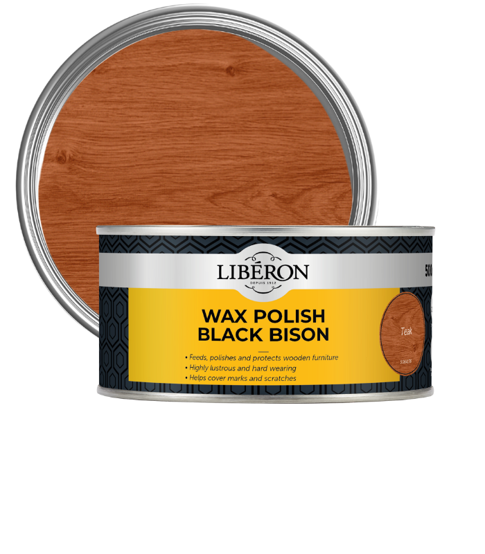 Liberon Wax Polish Black Bison Paste - Teak - 500ml