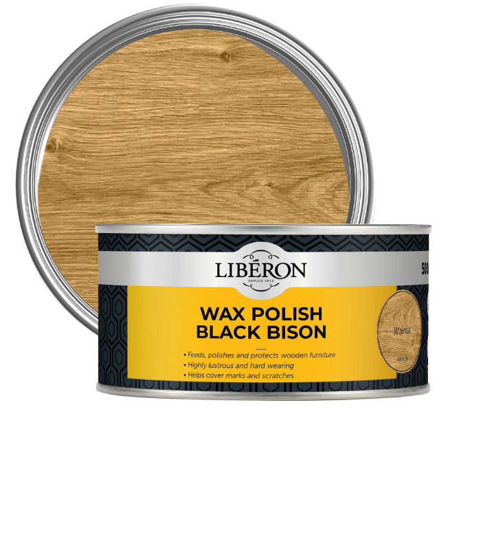 Liberon Wax Polish Black Bison Paste - Walnut - 500ml
