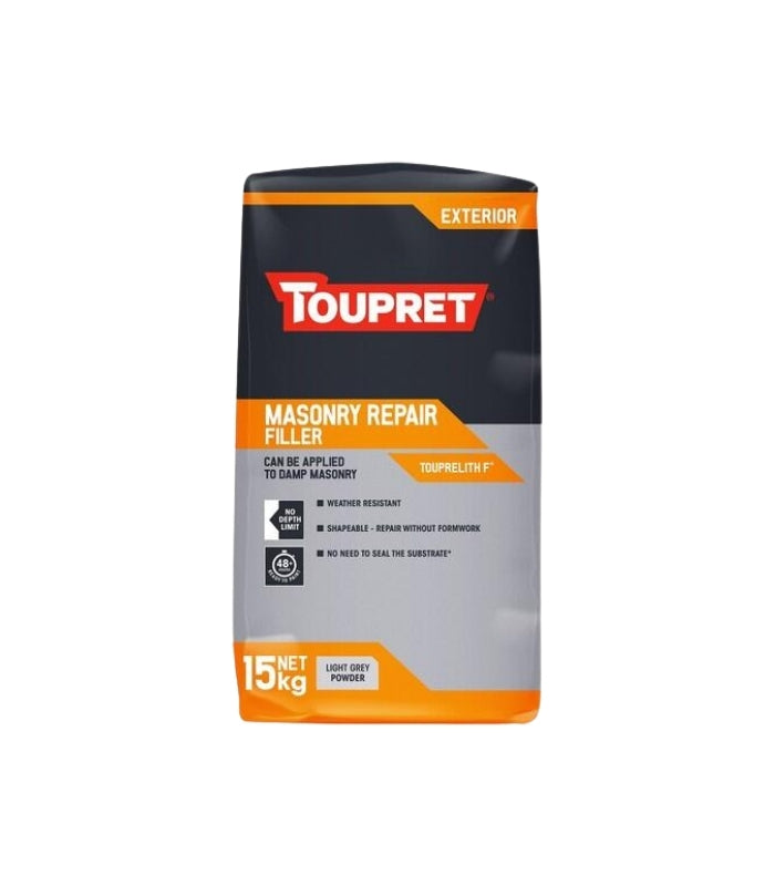 Toupret Exterior Masonry Repair Filler (Touprelith F) - 15Kg