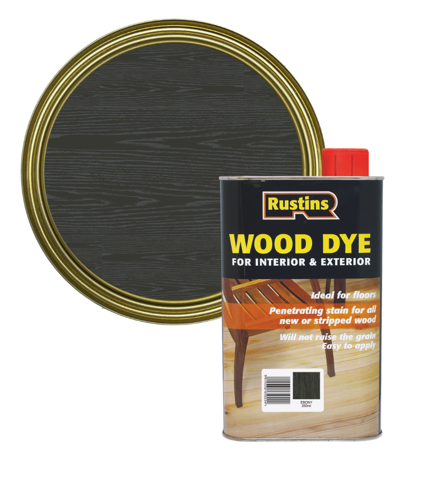 Rustins Wood Dye - Ebony - 250ml