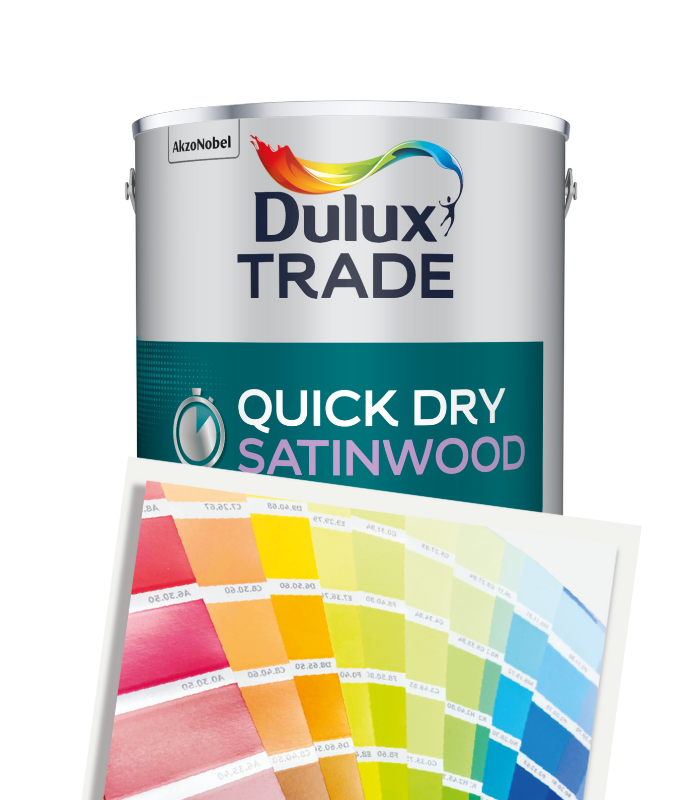 Dulux Trade Quick Dry Satinwood 5L - Tinted Mixed Colour