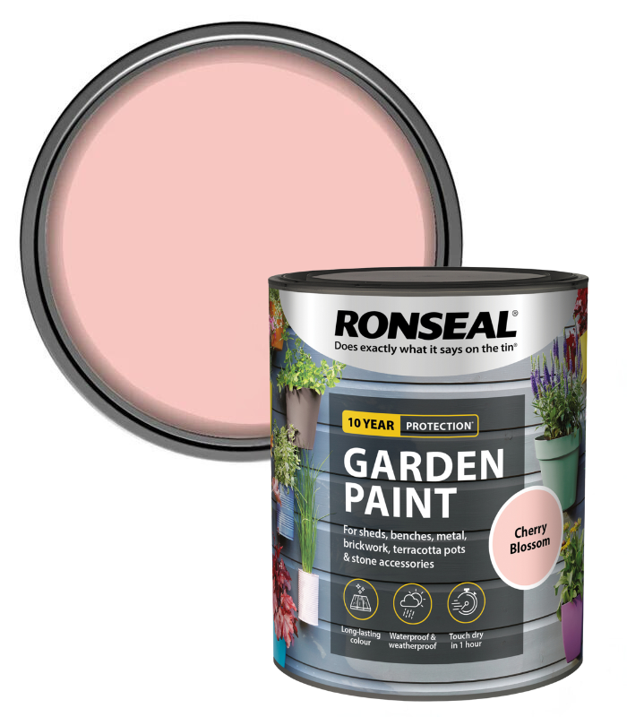 Ronseal Garden Paint - Cherry Blossom - 750ml
