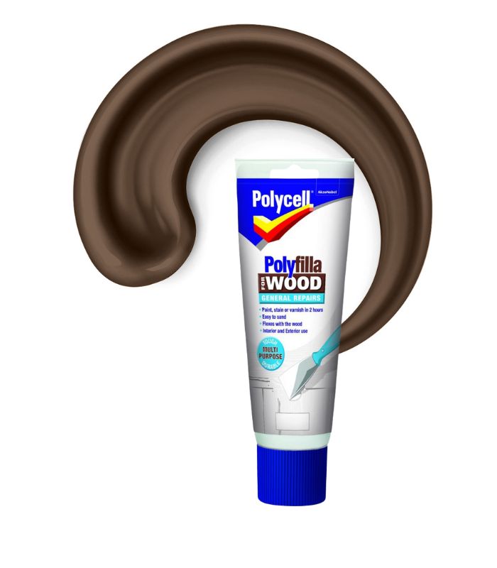 Polycell Polyfilla Wood Filler General Repairs - Ready Mixed Tube - Dark - 75g