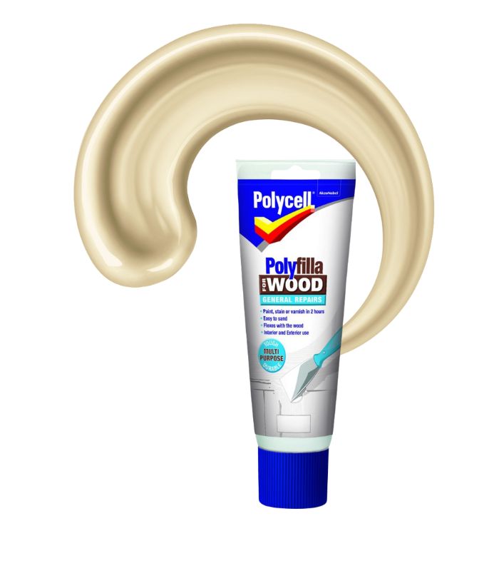 Polycell Polyfilla Wood Filler General Repairs - Ready Mixed Tube - Light - 75g