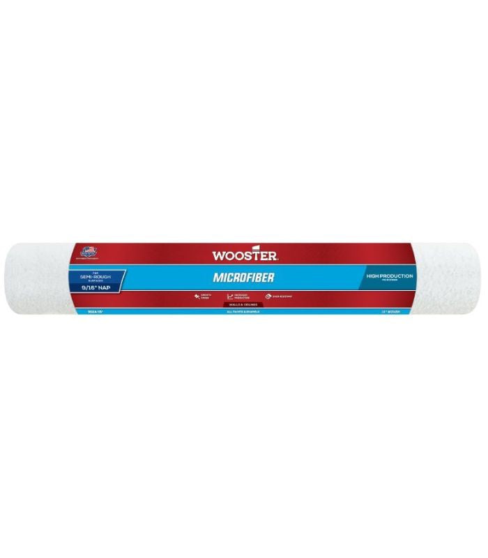 Wooster Microfiber 9/16" Nap Semi Rough Paint Roller Sleeve - 18 Inch