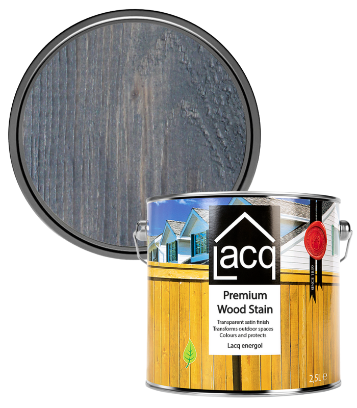 Lacq Energol Premium Wood Stain - Anthracite - 2.5 Litre