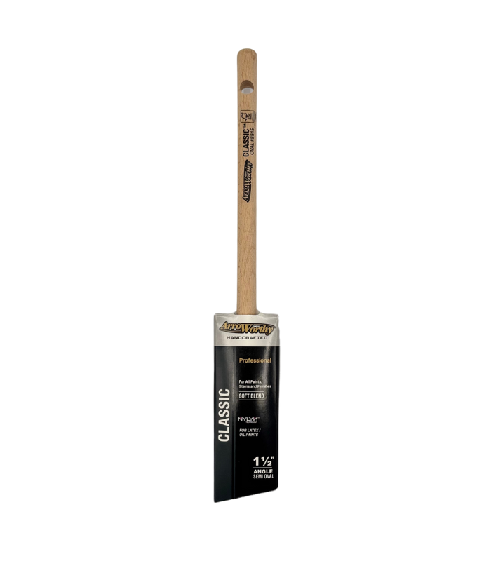 Arroworthy Classic Semi Oval Angled Pencil Handle Paint Brush - 1.5 Inch