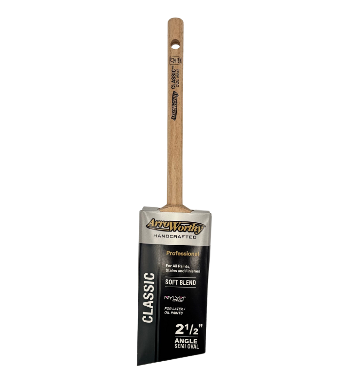 Arroworthy Classic Semi Oval Angled Pencil Handle Paint Brush - 2.5 Inch