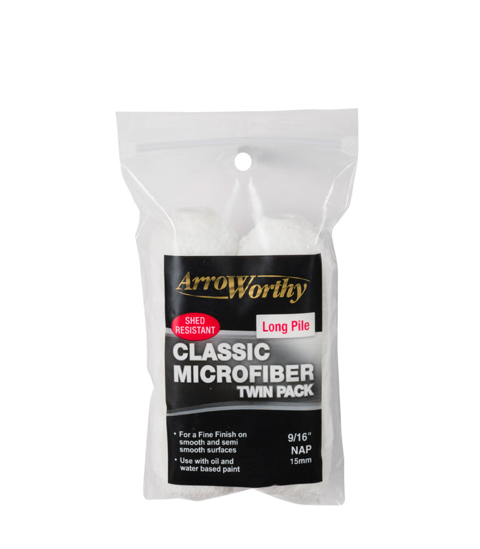 Arroworthy Classic Microfiber Mini Roller Refill - Long Pile - 4" (2 Pack)