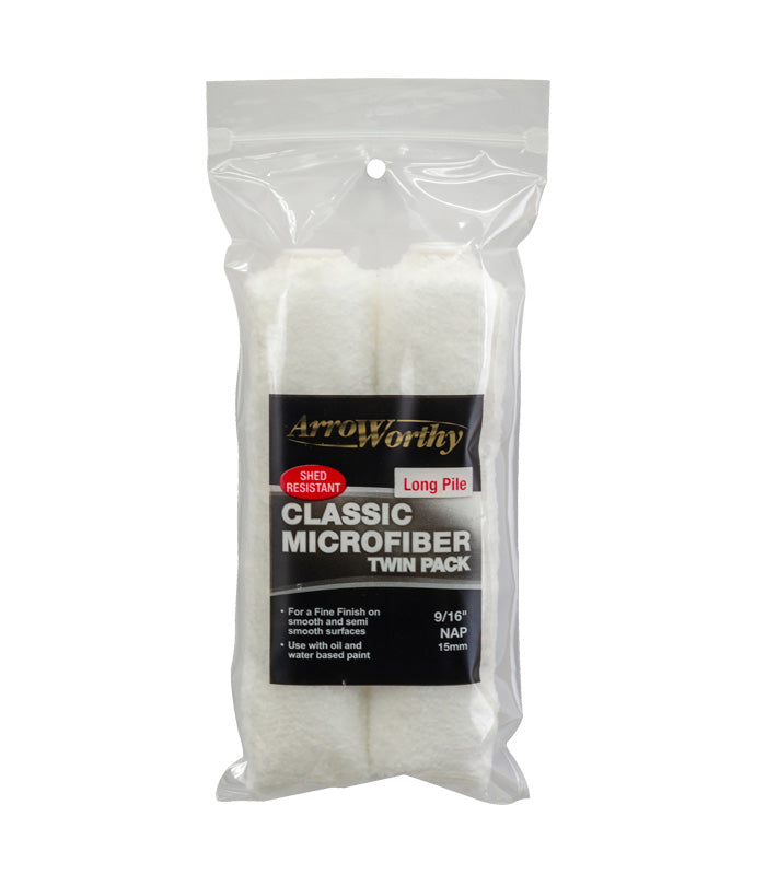 Arroworthy Classic Microfiber Mini Roller Refill - Long Pile - 6.5" (2 Pack)