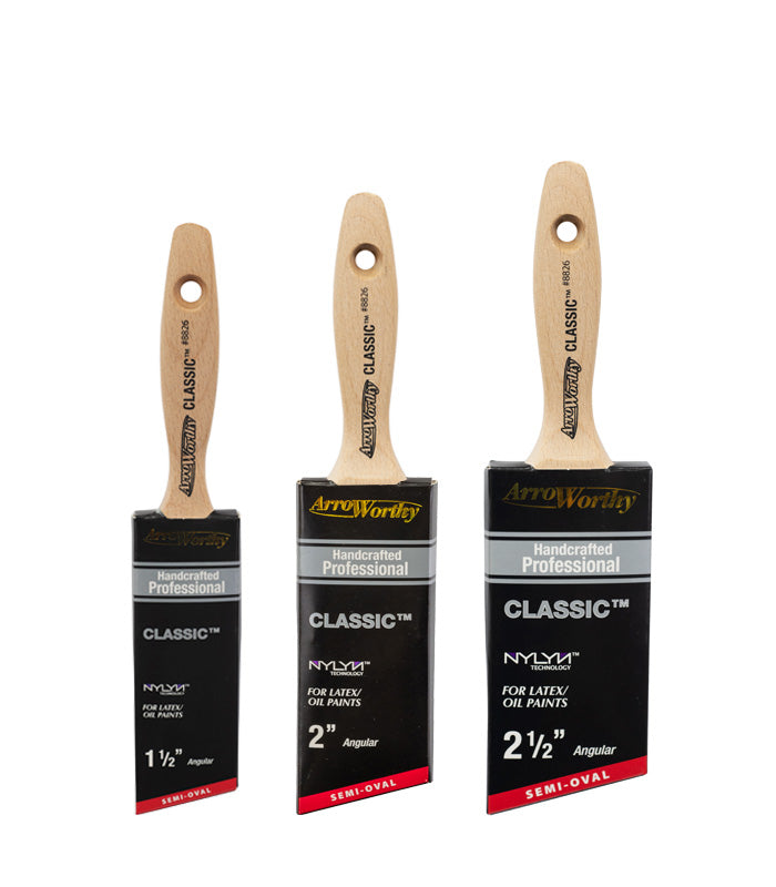 Arroworthy Classic Semi Oval Angled Beaver Tail Paint Brush