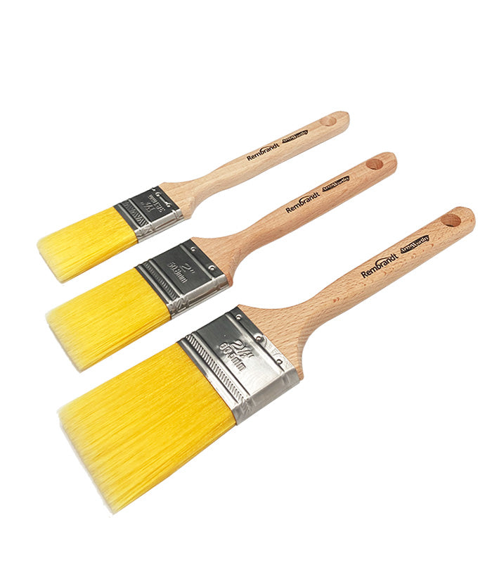 Arroworthy Rembrandt Long Handle Straight Cut Paint Brush - 3 Pack
