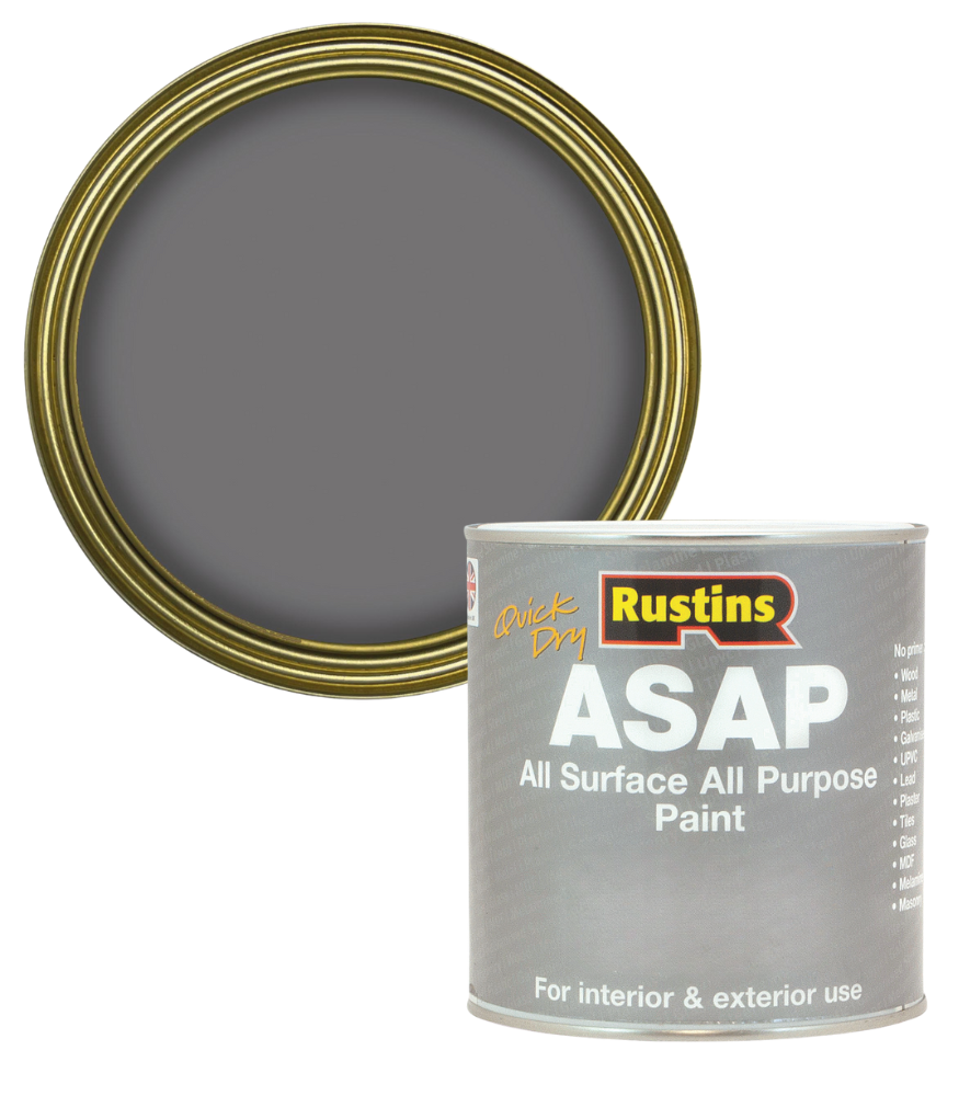 Rustins Quick Dry ASAP Paint - Grey - 1 Litre