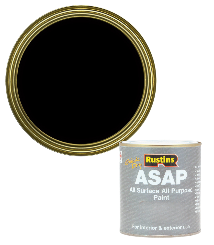 Rustins Quick Dry ASAP Paint - Black - 500ml