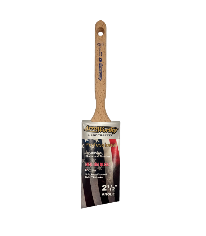Arroworthy 62nd Anniversary Special Edition Long Handle Angled Paint Brush - 2.5 Inch