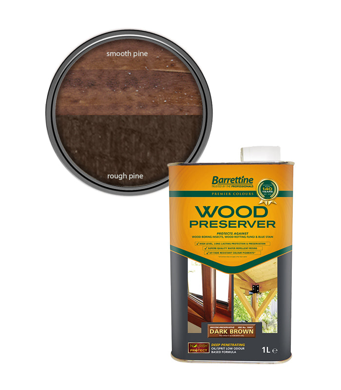 Barrettine Wood Preserver - Dark Brown - 1L
