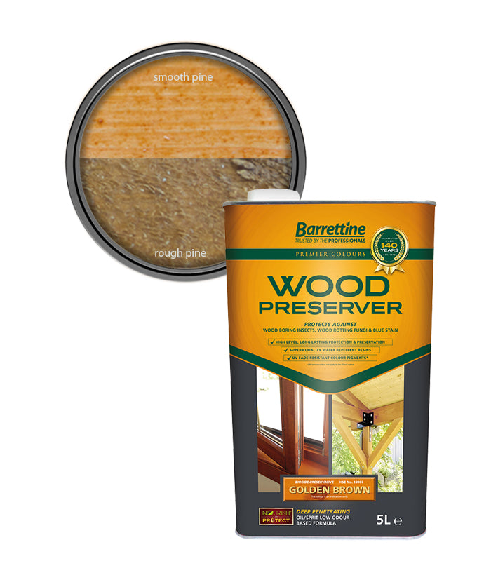 Barrettine Wood Preserver - Golden Brown - 5L