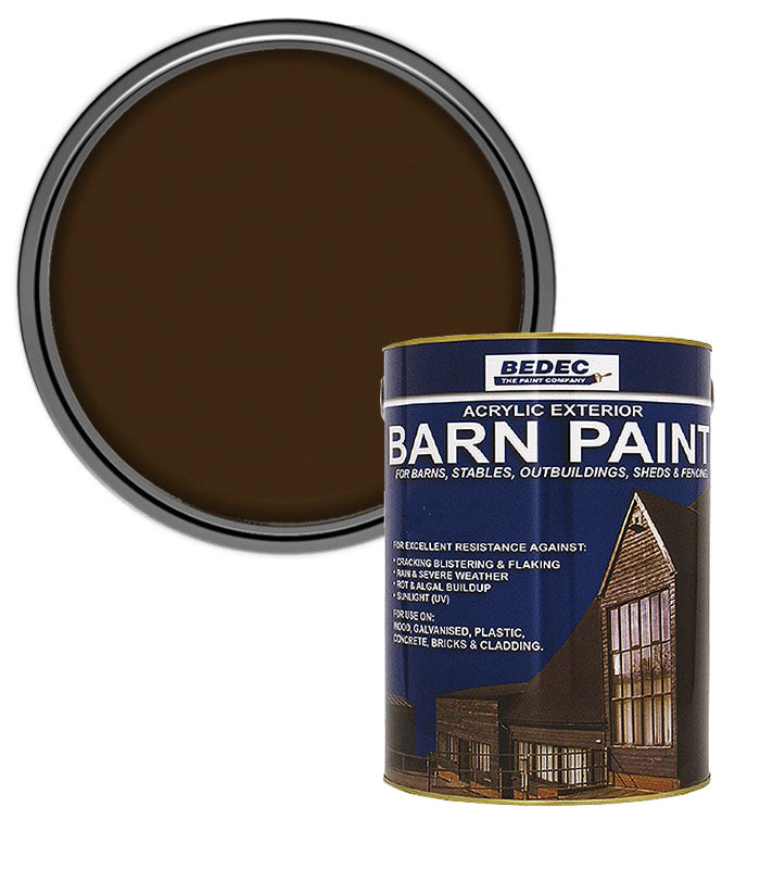 Bedec Barn Paint - Semi-Gloss - Chestnut - 5L