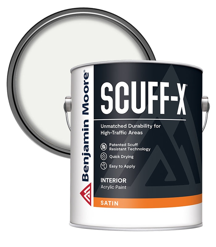 Benjamin Moore Scuff-X Satin - Super White - Gallon 3.78L