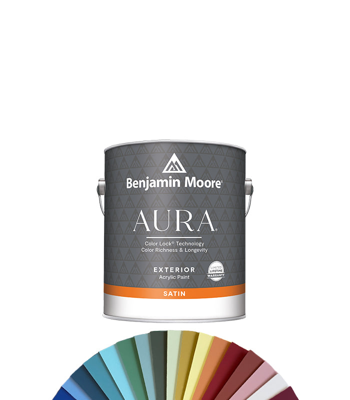 Benjamin Moore Aura Exterior Satin - Quart 0.94L - Tinted Colour Match