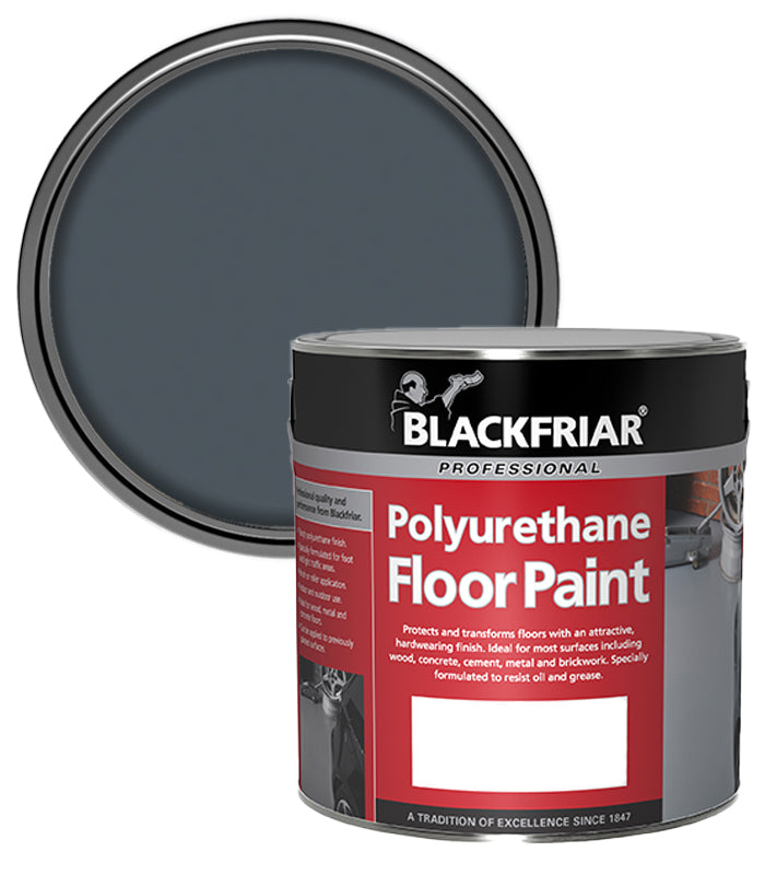 Blackfriar Polyurethane Floor Paint - Hard Wearing - Dark Grey - 5 Litre