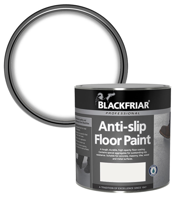 Blackfriar Anti-Slip Floor Paint - Tough and Durable - White - 2.5 Litre