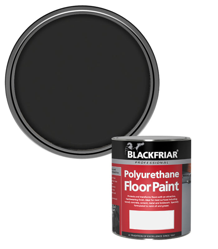 Blackfriar Polyurethane Floor Paint - Hard Wearing - Black - 1 Litre