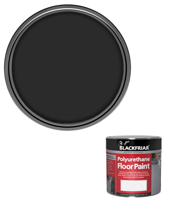 Blackfriar Polyurethane Floor Paint - Hard Wearing - Black - 500ml
