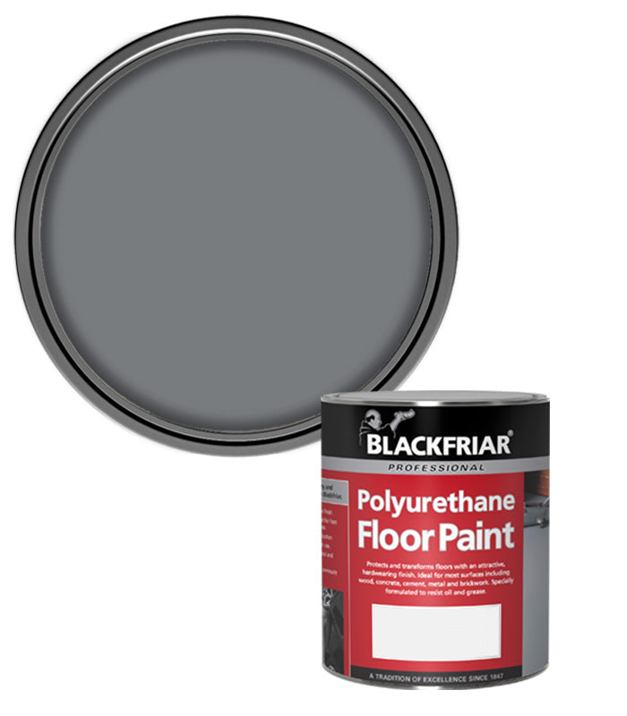 Blackfriar Polyurethane Floor Paint - Hard Wearing - Mid Grey - 1 Litre