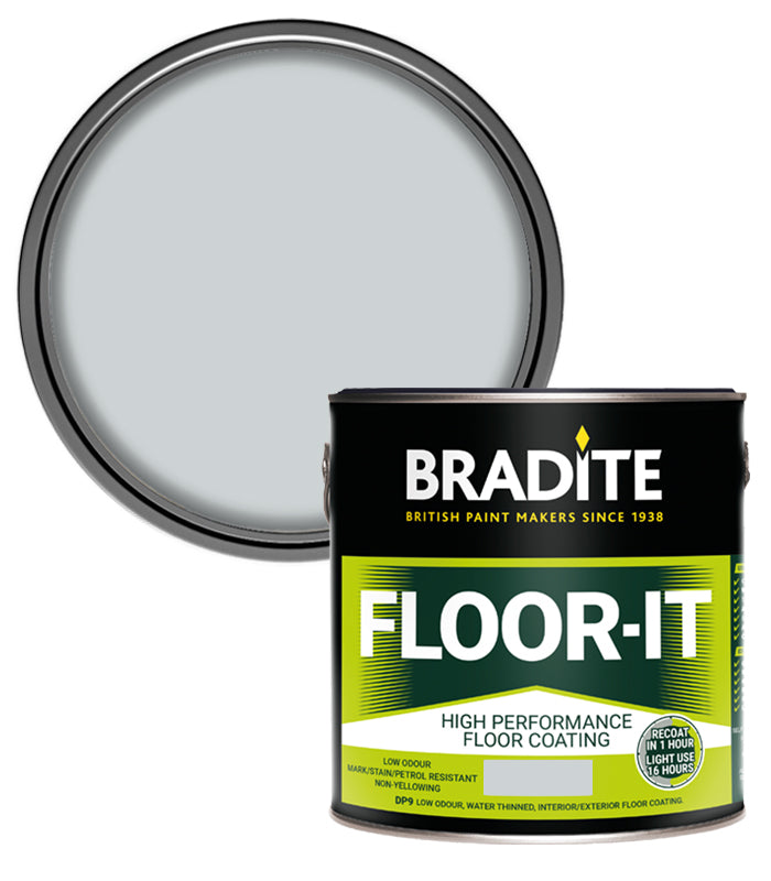 Bradite Floor IT DP9 High Performance Floor Coating - Light Grey - 2.5L