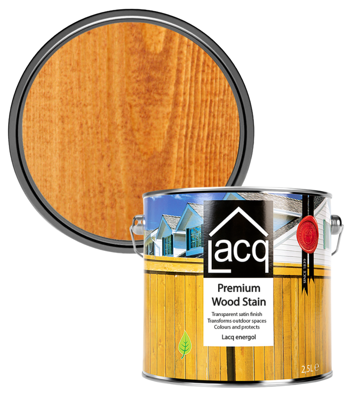 Lacq Energol Premium Wood Stain - Brown - 2.5 Litre