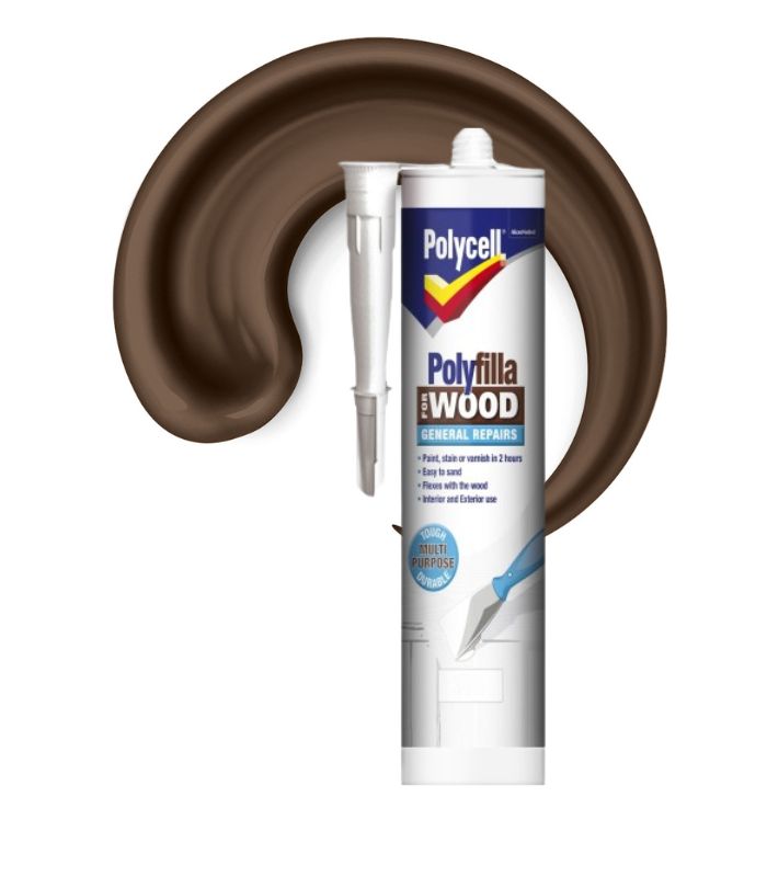 Polycell Polyfilla Wood Filler General Repairs - Cartridge - Dark - 480g