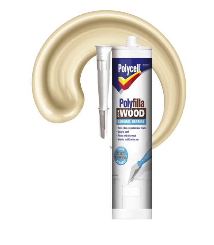 Polycell Polyfilla Wood Filler General Repairs - Cartridge - Light - 480g