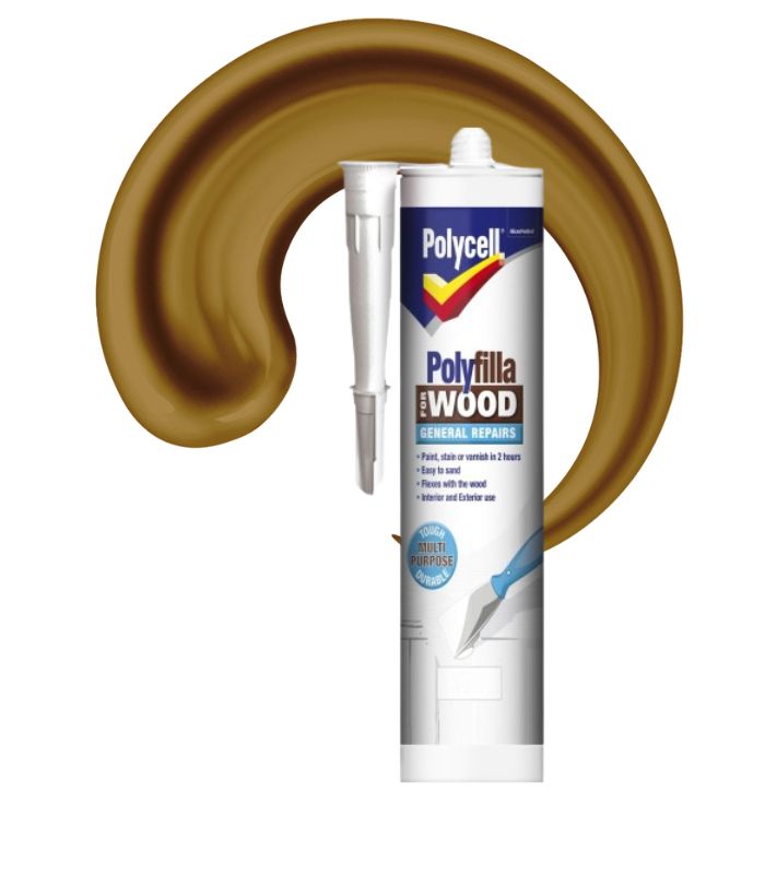 Polycell Polyfilla Wood Filler General Repairs - Cartridge - Medium - 480g