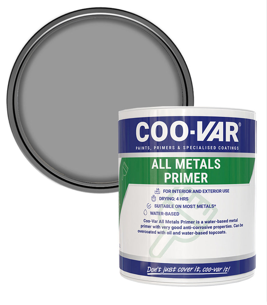 CooVar Water Based All Metals Primer Grey - 2.5 Litre
