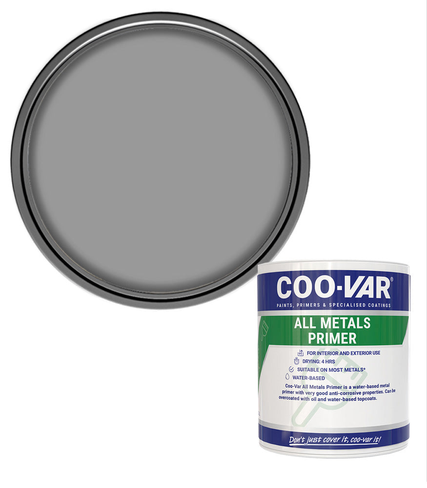 CooVar Water Based All Metals Primer Grey - 500ml