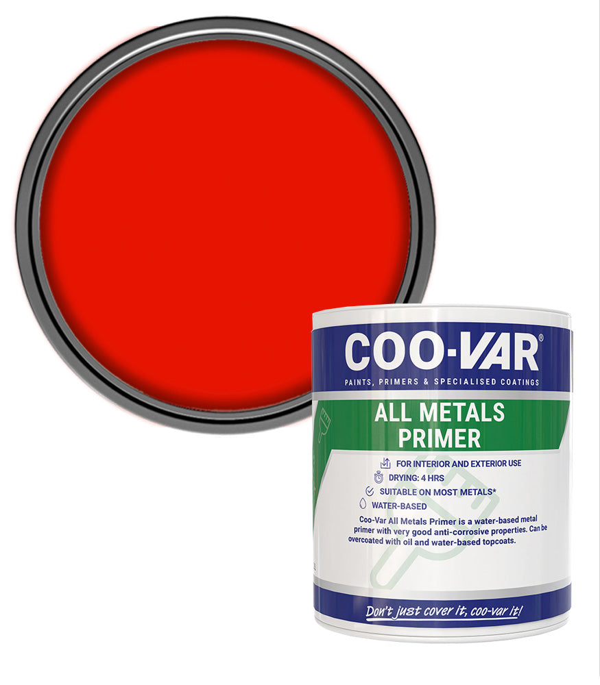 CooVar Water Based All Metals Primer Red - 1 Litre