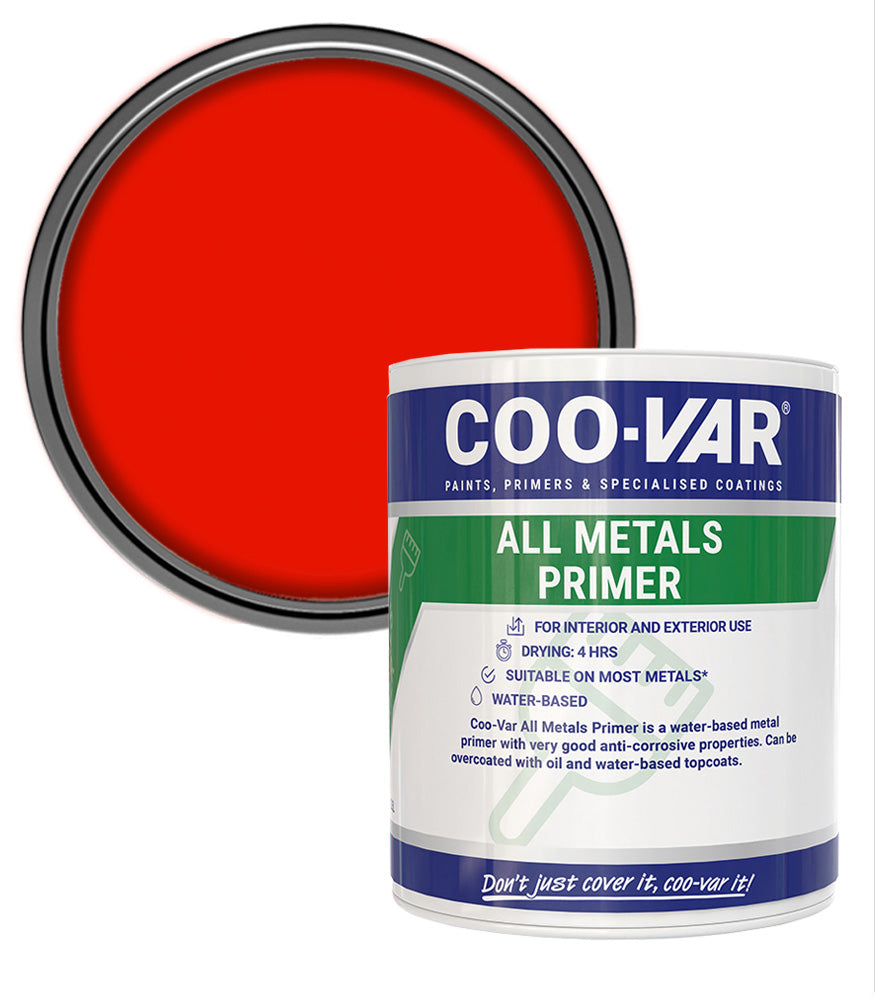 CooVar Water Based All Metals Primer Red - 2.5 Litre