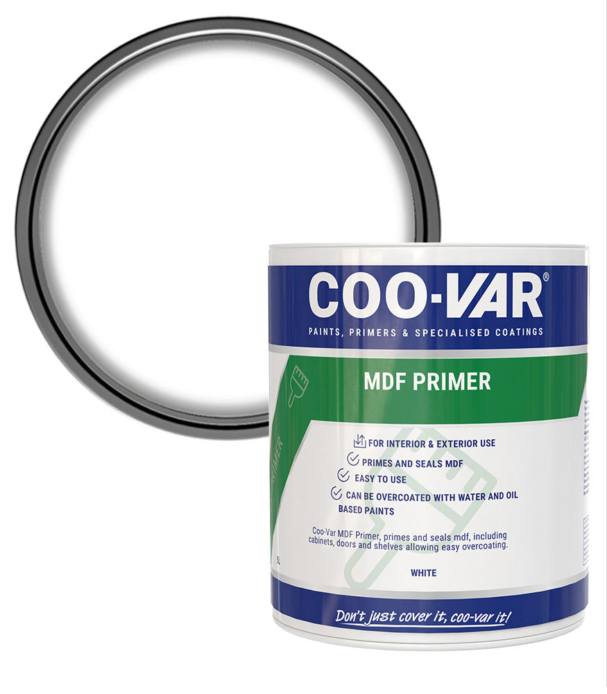 CooVar MDF Water Based Primer - 2.5 Litre