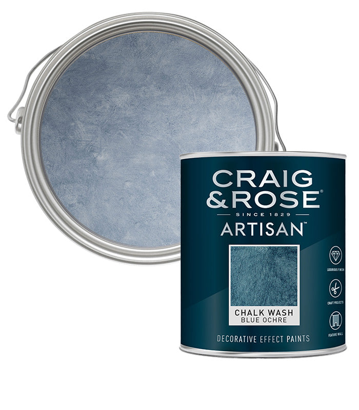 Craig and Rose Artisan Chalk Wash Effect - Blue Ochre 750ml
