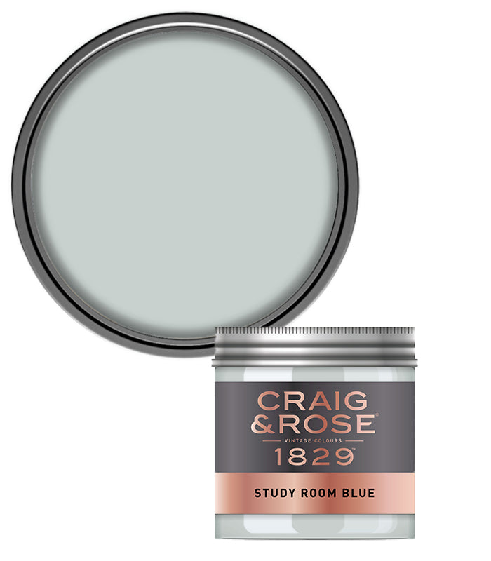 Craig and Rose Chalky Emulsion 50ml Tester Pot - Study Room Blue