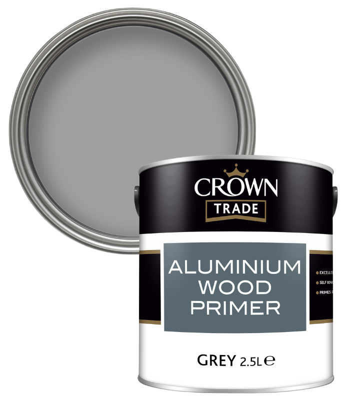Crown Trade Aluminium Wood Primer - Grey- 2.5L