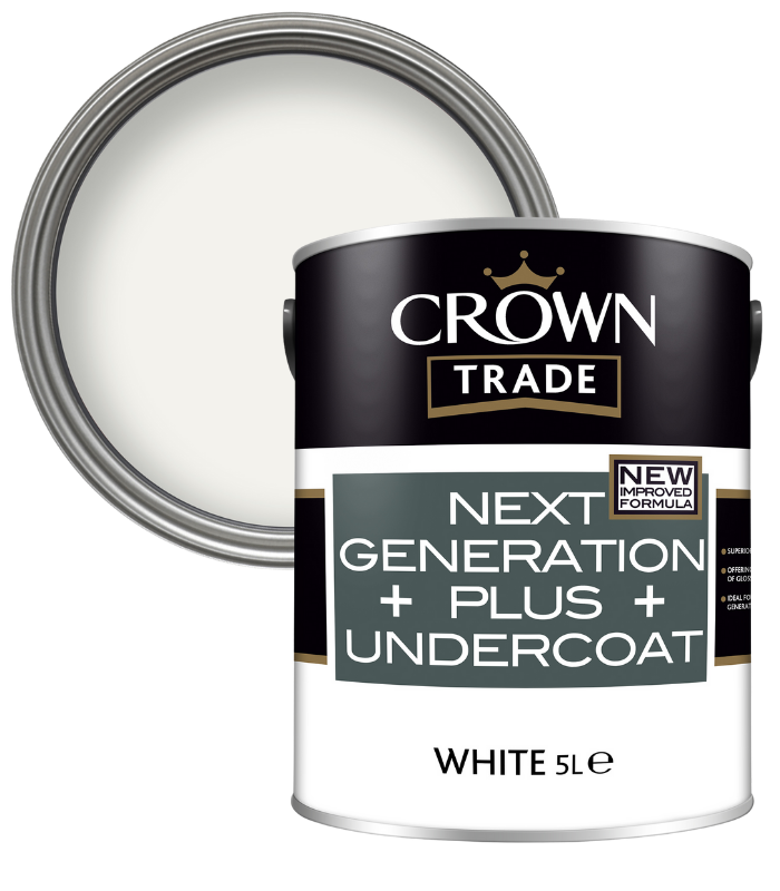 Crown Trade Next Generation Plus Undercoat - White - 5L