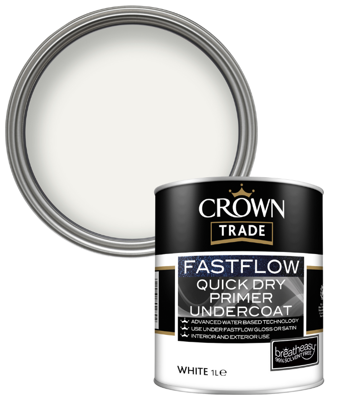 Crown Trade Fastflow Quick Dry Undercoat - White - 1L
