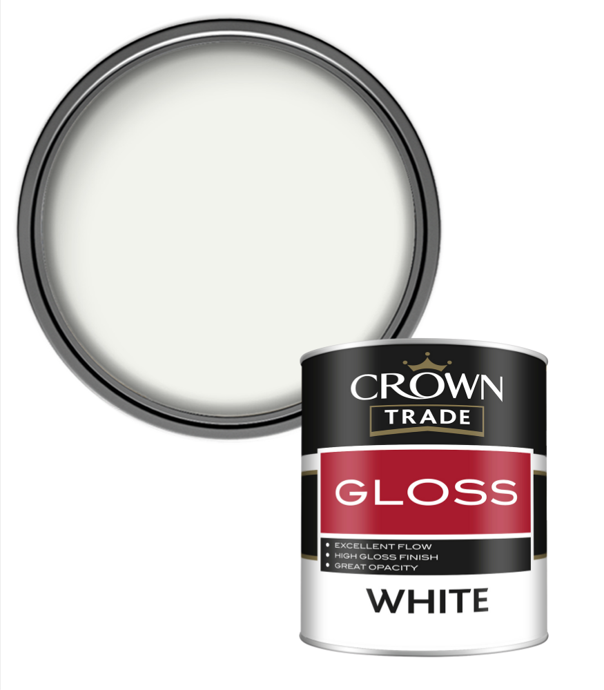 Crown Trade Gloss - White - 1L
