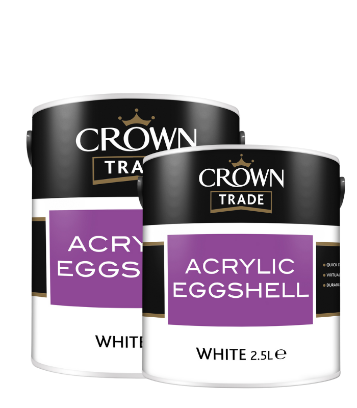 Crown Trade Acrylic Eggshell - White