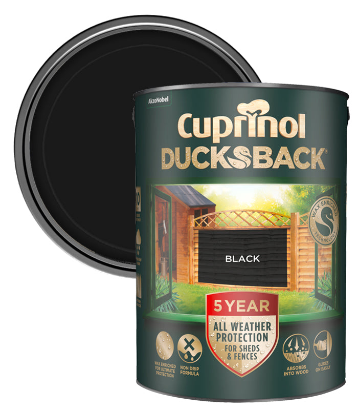 Cuprinol 5 Year Ducksback - 5L - Black