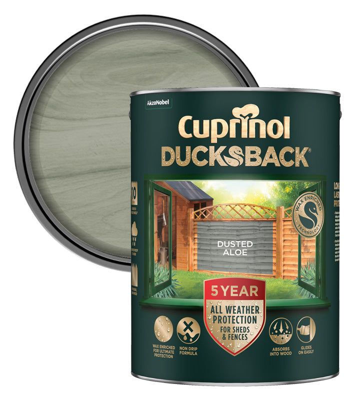 Cuprinol 5 Year Ducksback - 5L - Dusted Aloe