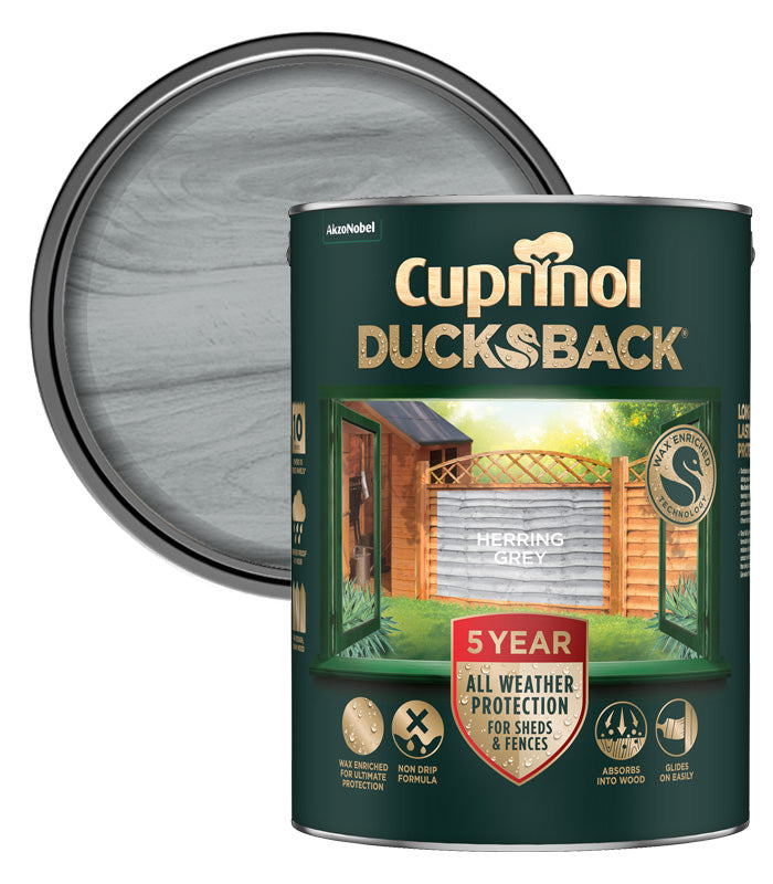 Cuprinol 5 Year Ducksback - 5L - Herring Grey